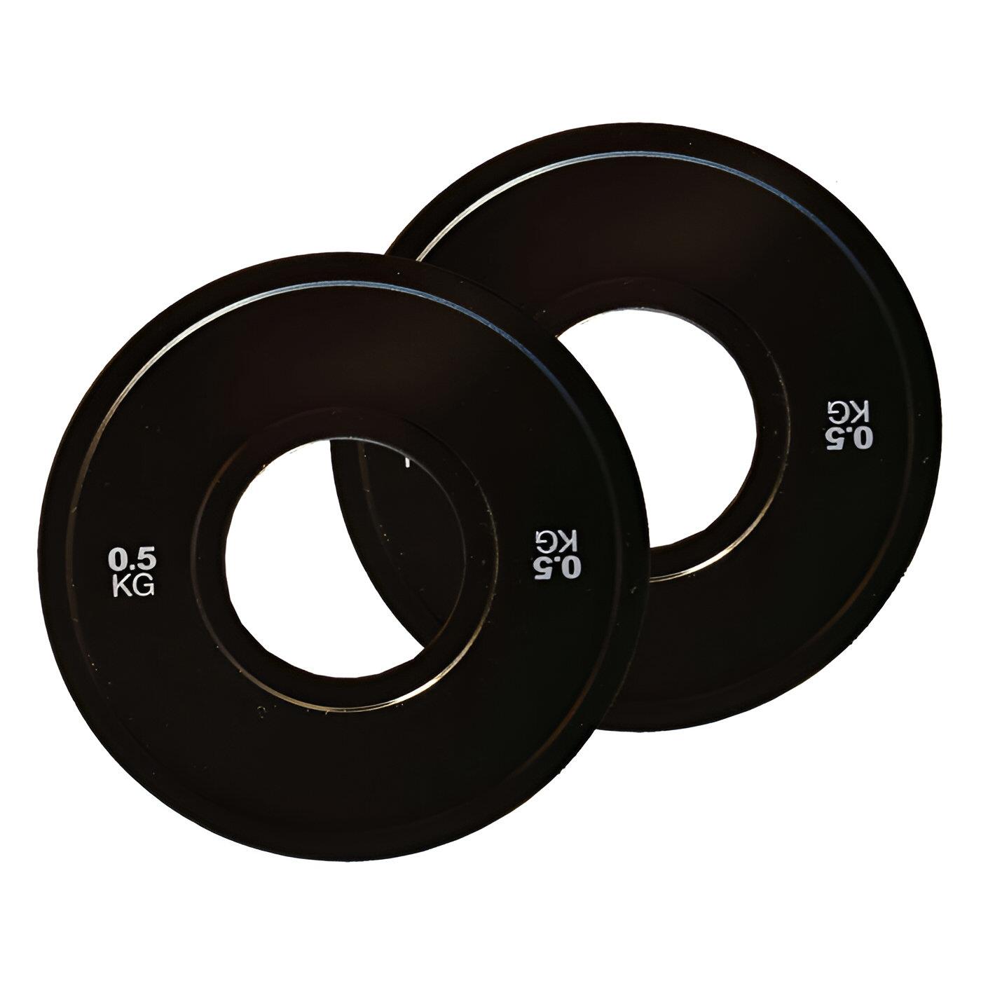 2 Discos de Bumper Fraccional 0,5 kg 50 mm Fitness 2/3