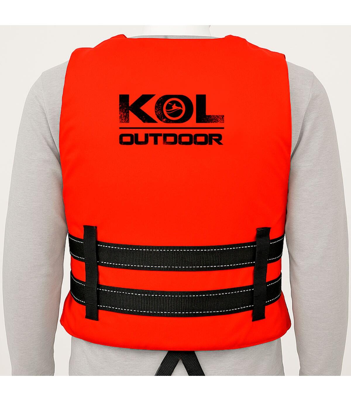 Pack 5 Reddingsvesten 70N Rood KOL OUTDOOR Kajak SUP Verhuur - Maat S (30-50 kg) 3/7