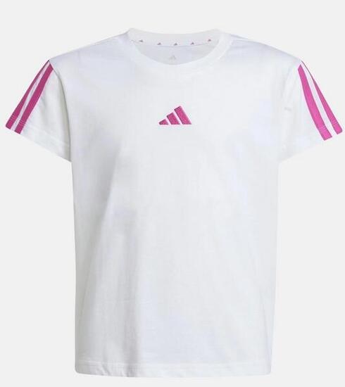T-shirt ragazza adidas essentials 3-stripes - bianco