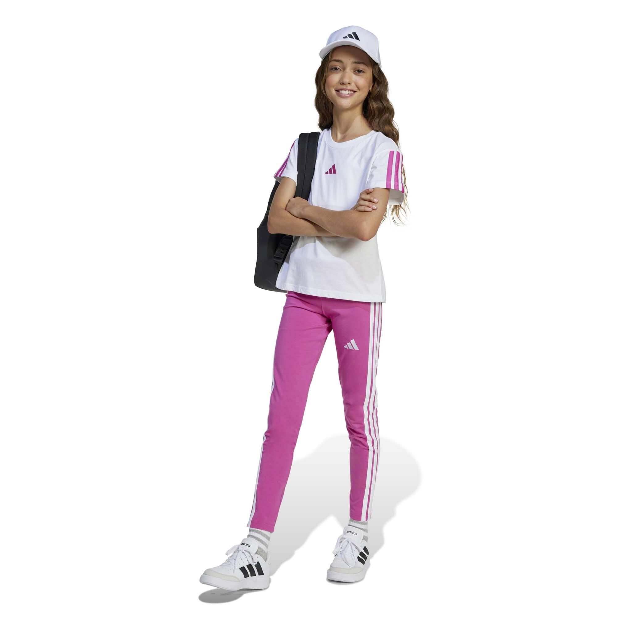 T-shirt ragazza adidas essentials 3-stripes - bianco 5/5