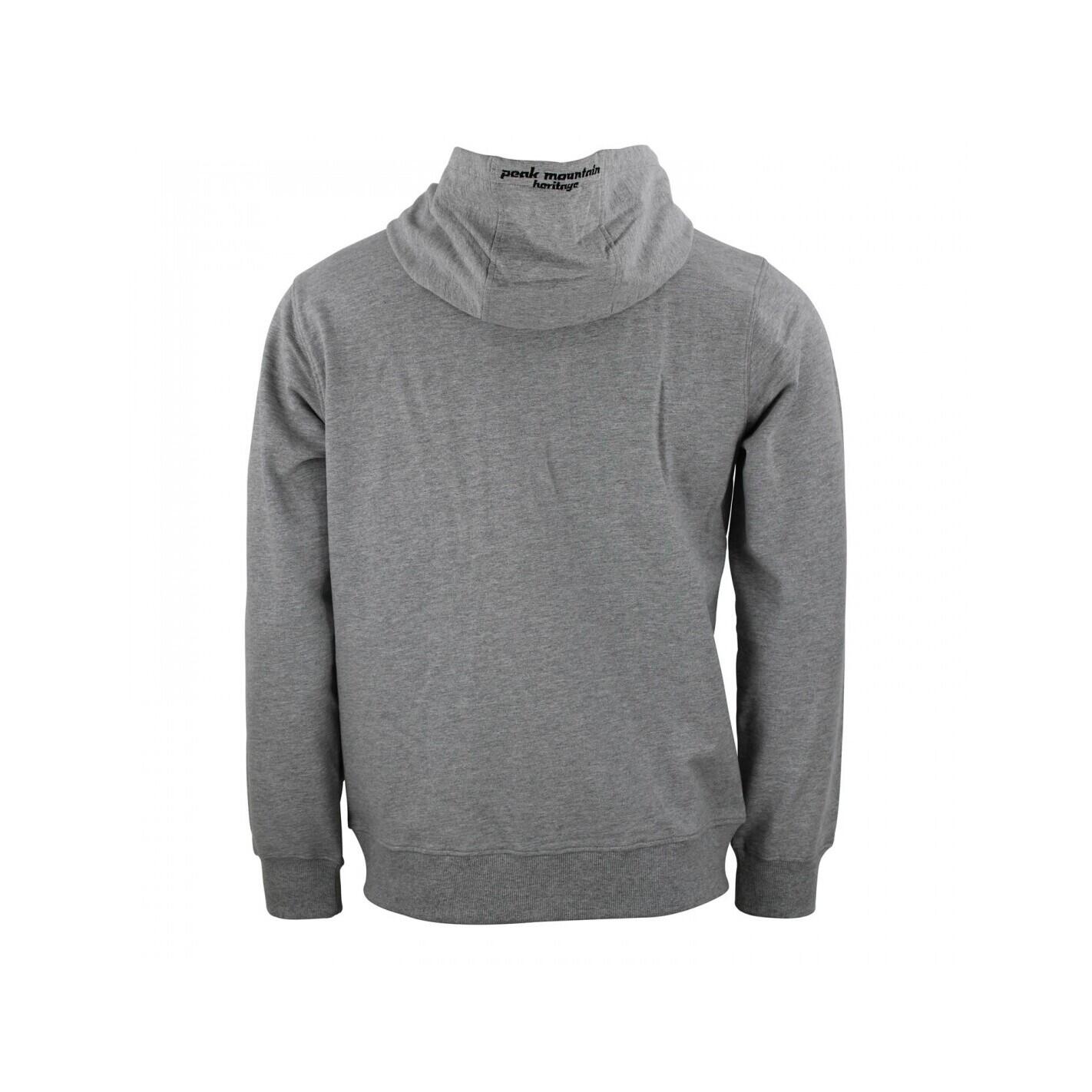 Felpa in cotone con zip integrale Peak Mountain French Terry 3/4