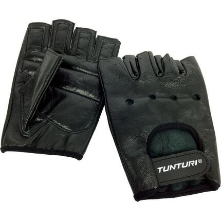 Gants fitness Tunturi Fit Sport cuir noir, rembourrés
