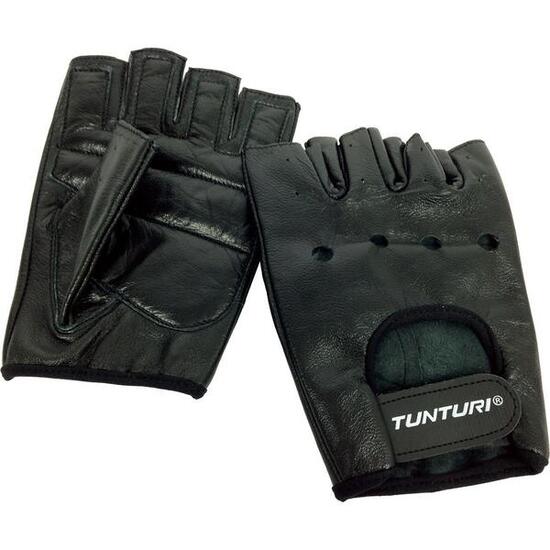Gants fitness Tunturi Fit Sport cuir noir, rembourrés