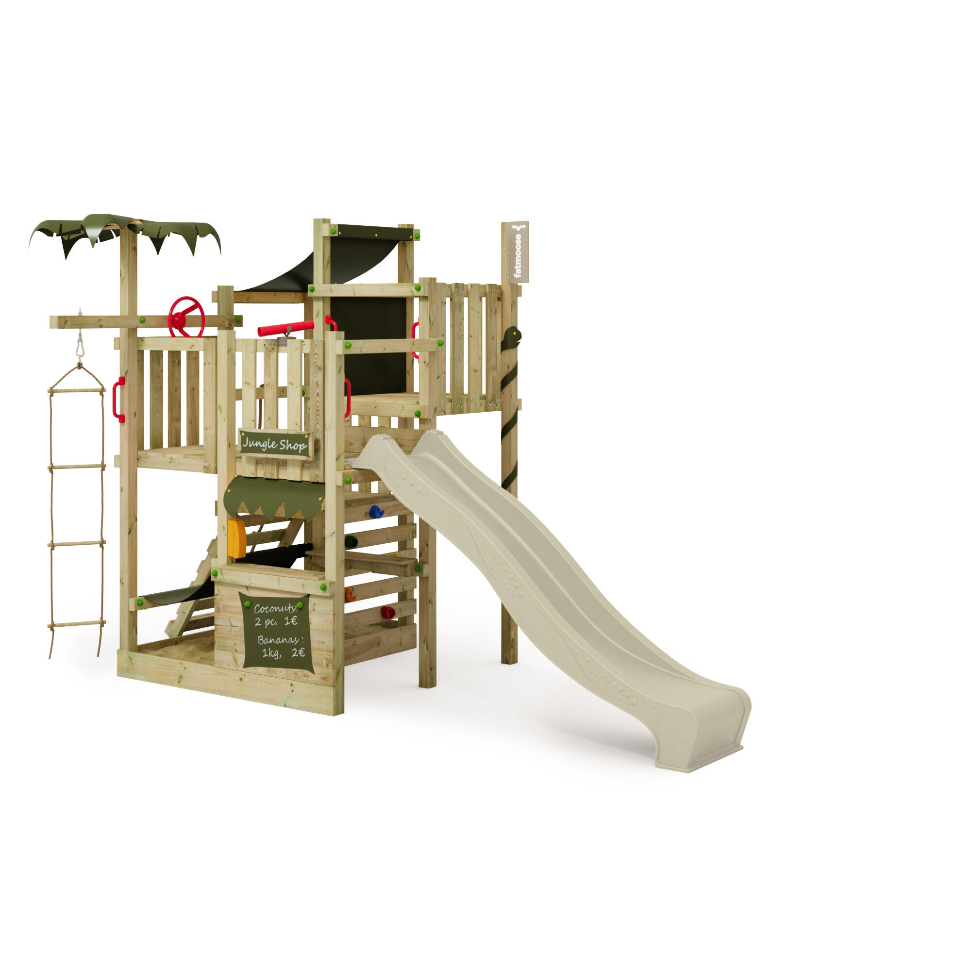 Fatmoose - Aire De Jeux Crazycoconut Avec Toboggan - Aire De Jeu - Vert - No Size - Decathlon