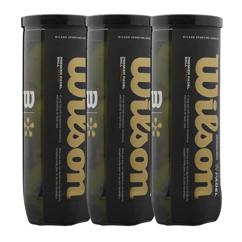 Tripack De Botes De 3 Bolas Wilson Premier Padel Speed