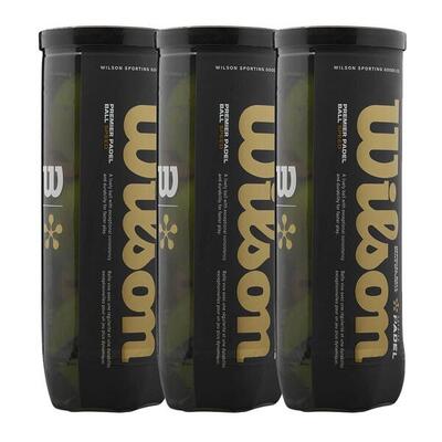 Tripack de botes de 3 bolas wilson premier padel speed