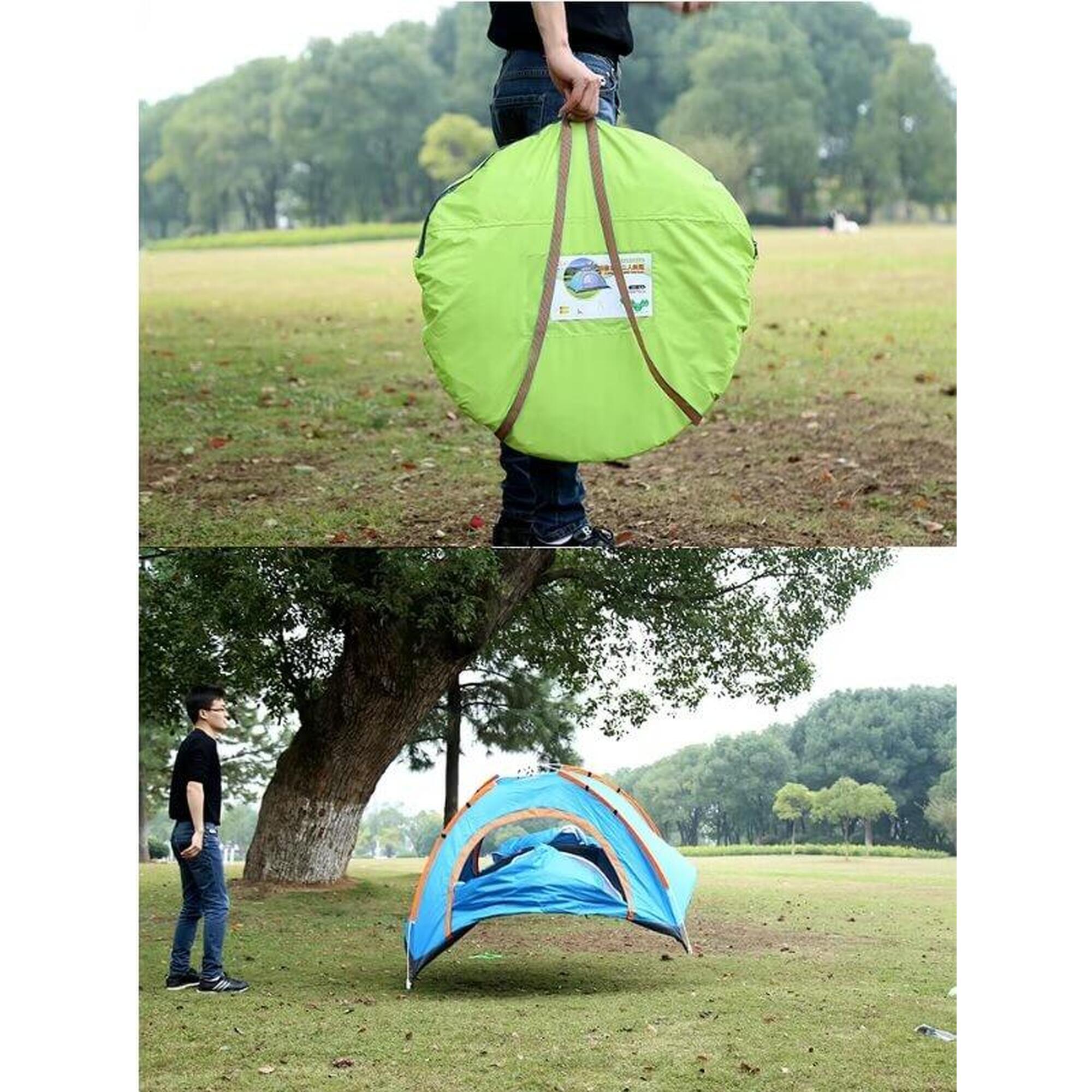 Cort Pop-Up, 3 Persoane, 200x200x130cm, Albastru