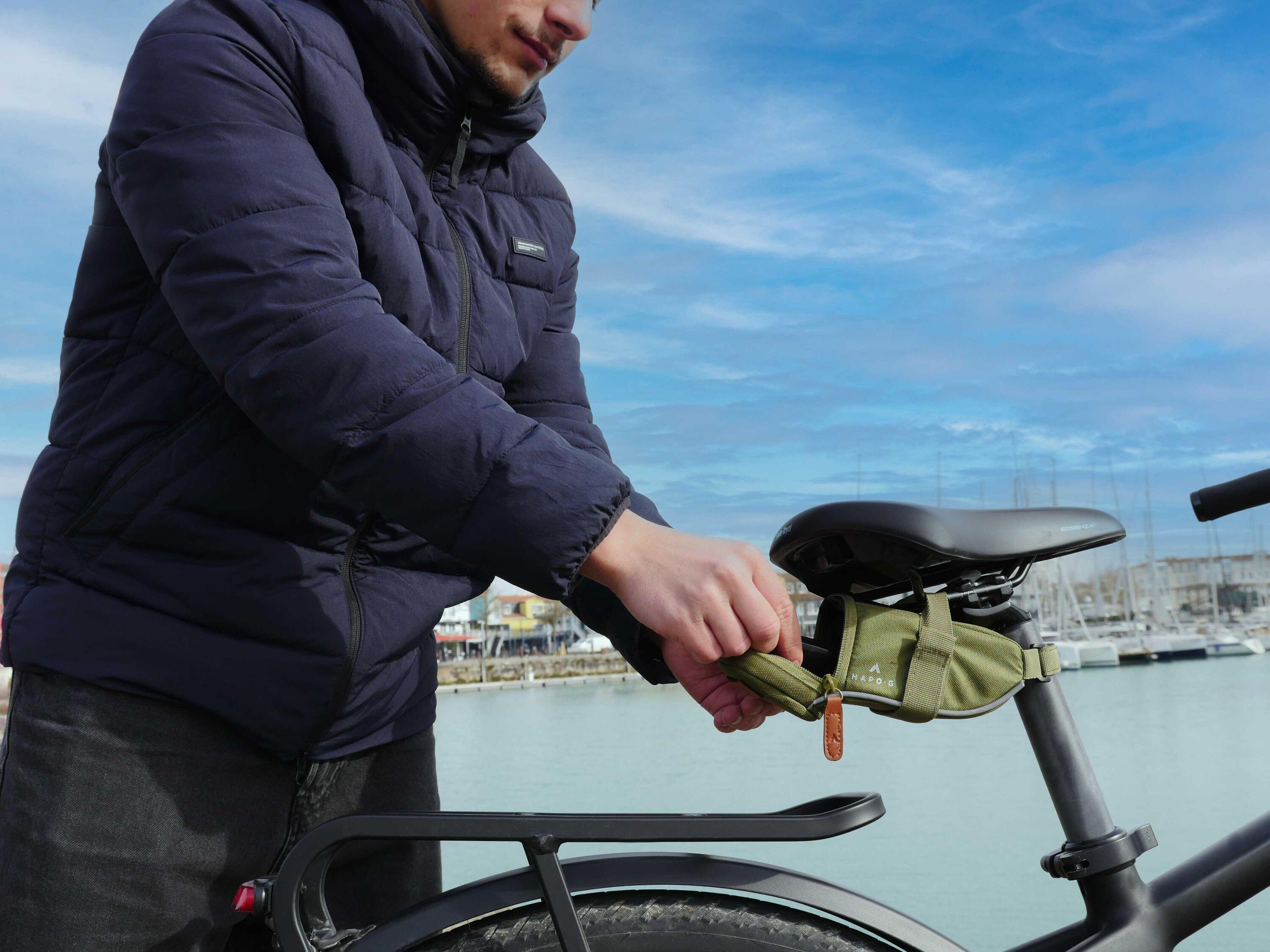Sacoche de selle vélo 0,7L Kaki 4/6