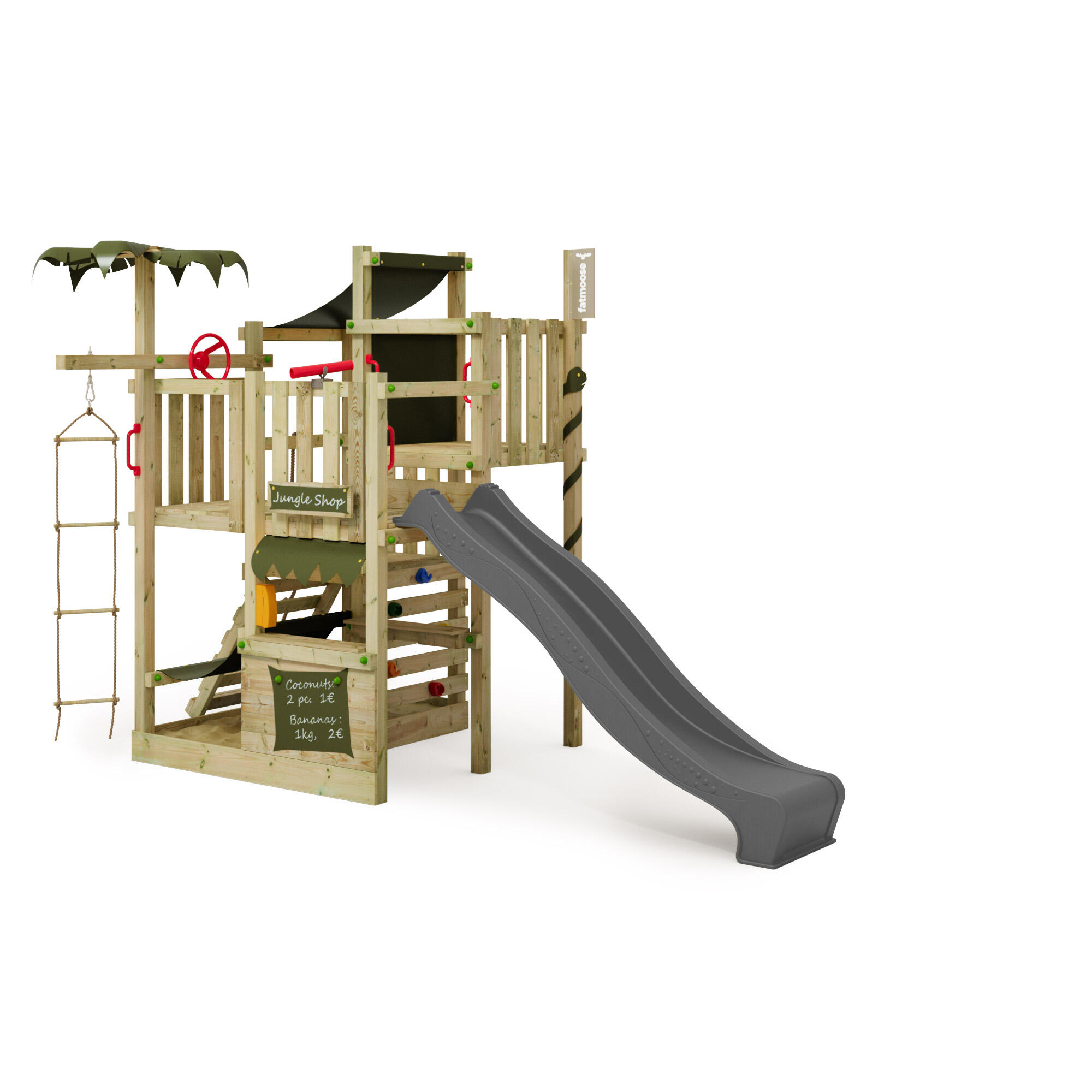 Fatmoose - Aire De Jeux Crazycoconut Avec Toboggan - Aire De Jeu - Gris|marron - No Size - Decathlon