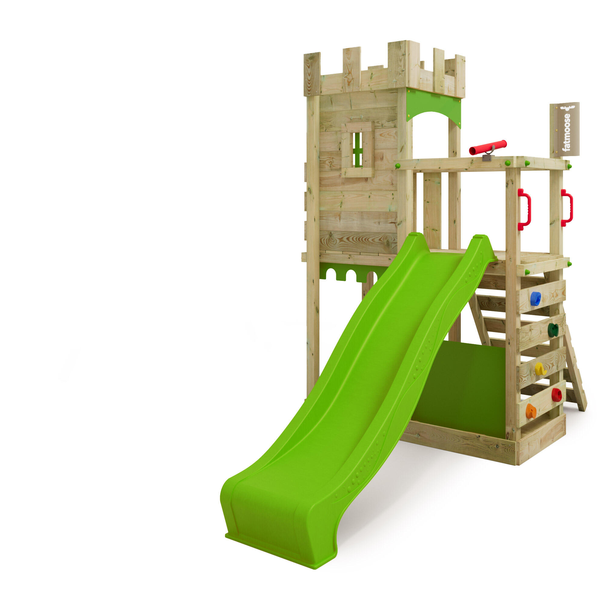 Fatmoose - Aire De Jeux Bold Baron Avec Toboggan - Aire De Jeu - Vert - No Size - Decathlon