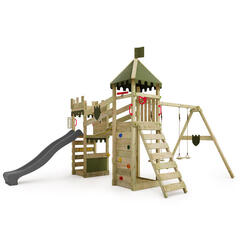 Aire de jeux RiverRun avec toboggan vert pomme