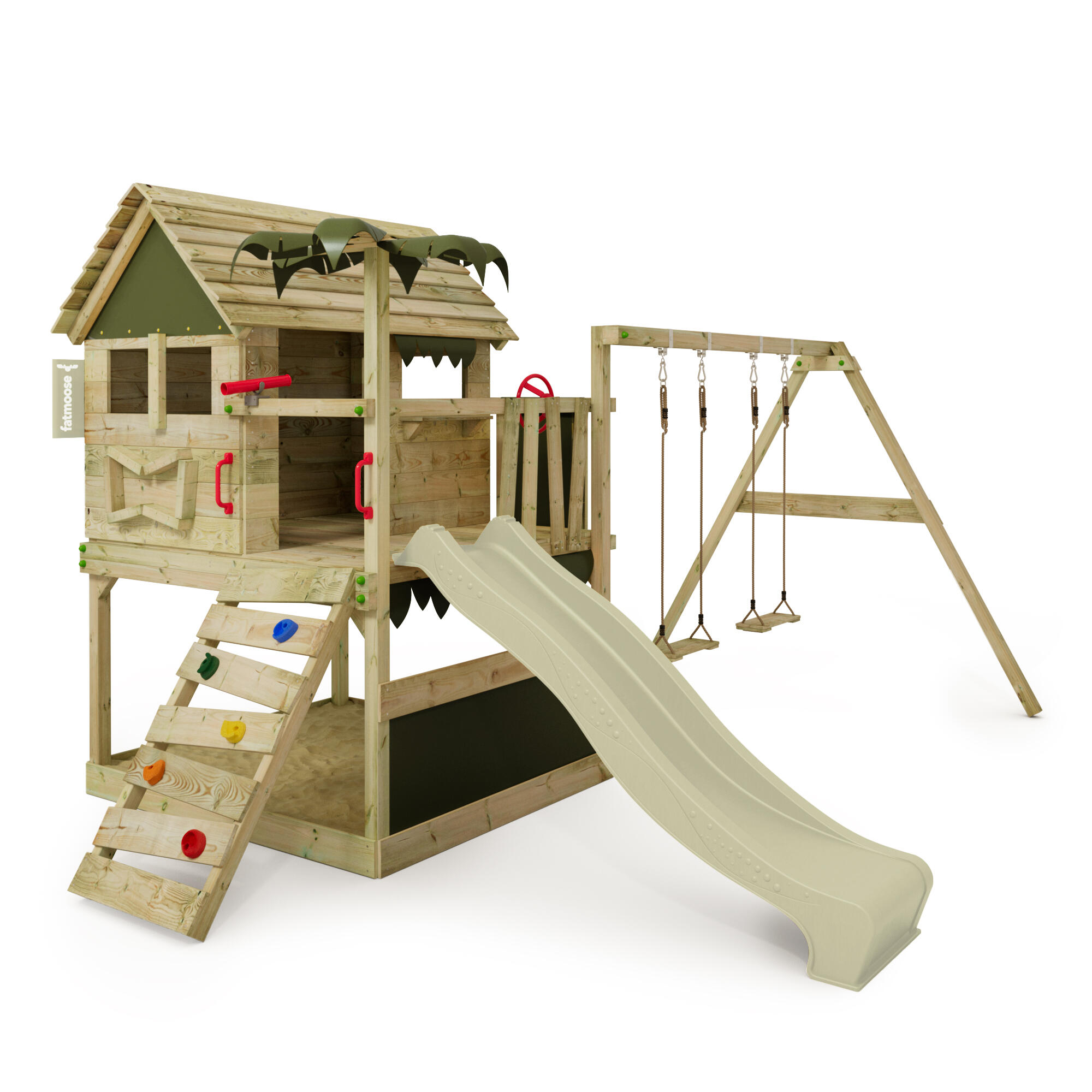 Fatmoose - Aire De Jeux Tikataka Avec Balançoire - Aire De Jeu - Vert - No Size - Decathlon