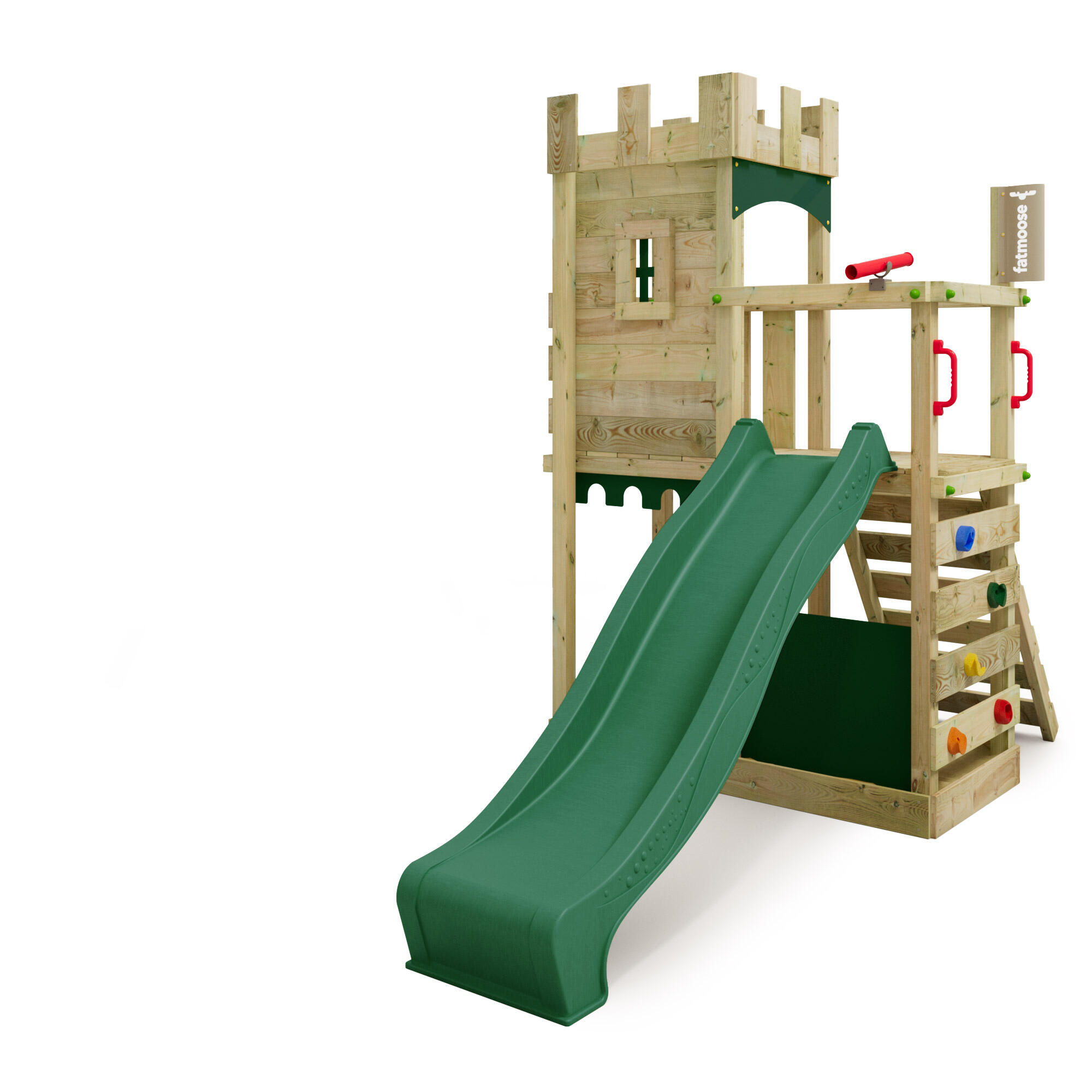 Fatmoose - Aire De Jeux Bold Baron Avec Toboggan - Aire De Jeu - Vert - No Size - Decathlon