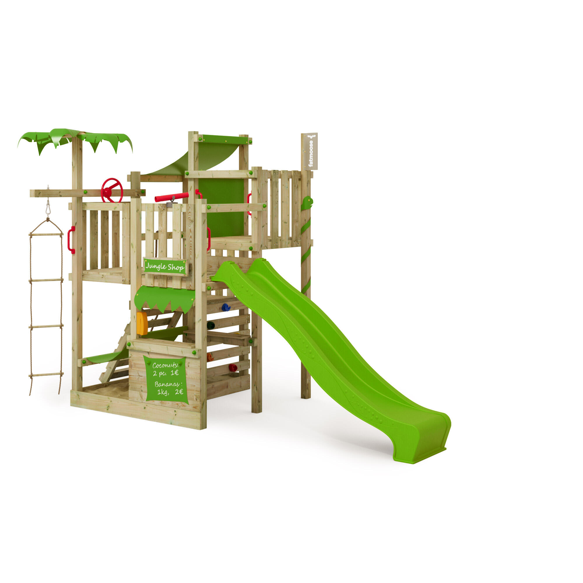 Fatmoose - Aire De Jeux Crazycoconut Avec Toboggan - Aire De Jeu - Vert - No Size - Decathlon