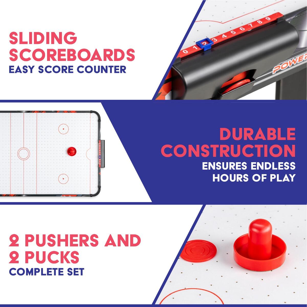 Powerplay 3ft Stand Up Ice Hockey Table, Outdoor Indoor Use, Black 6/6