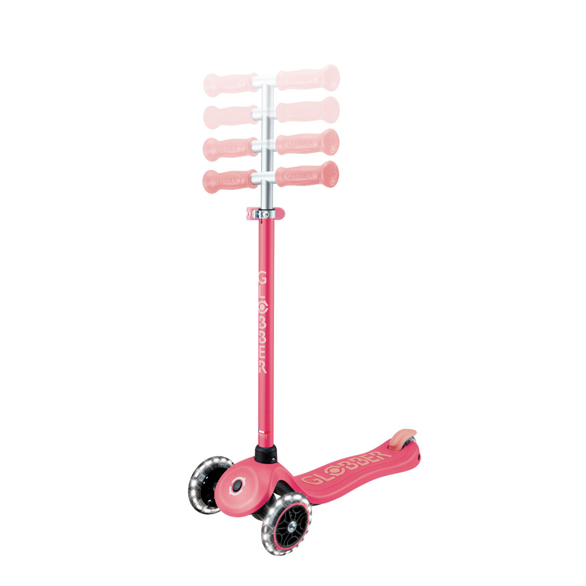 Patinete de 3 ruedas PRIMO PLUS GLOW LIGHTS - Rosa Coral 5/7
