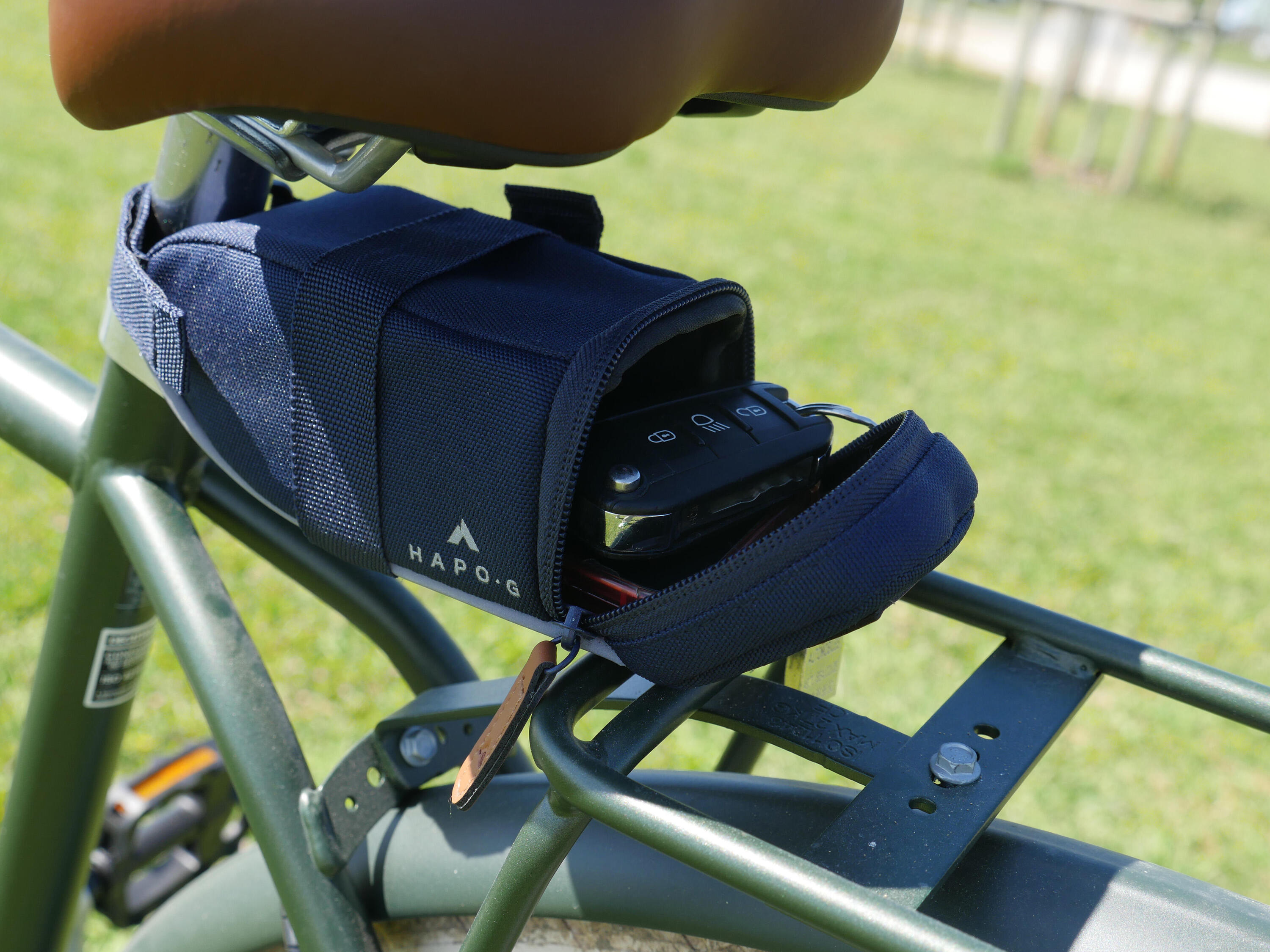 Sacoche de selle vélo 0,7L Bleu 5/7