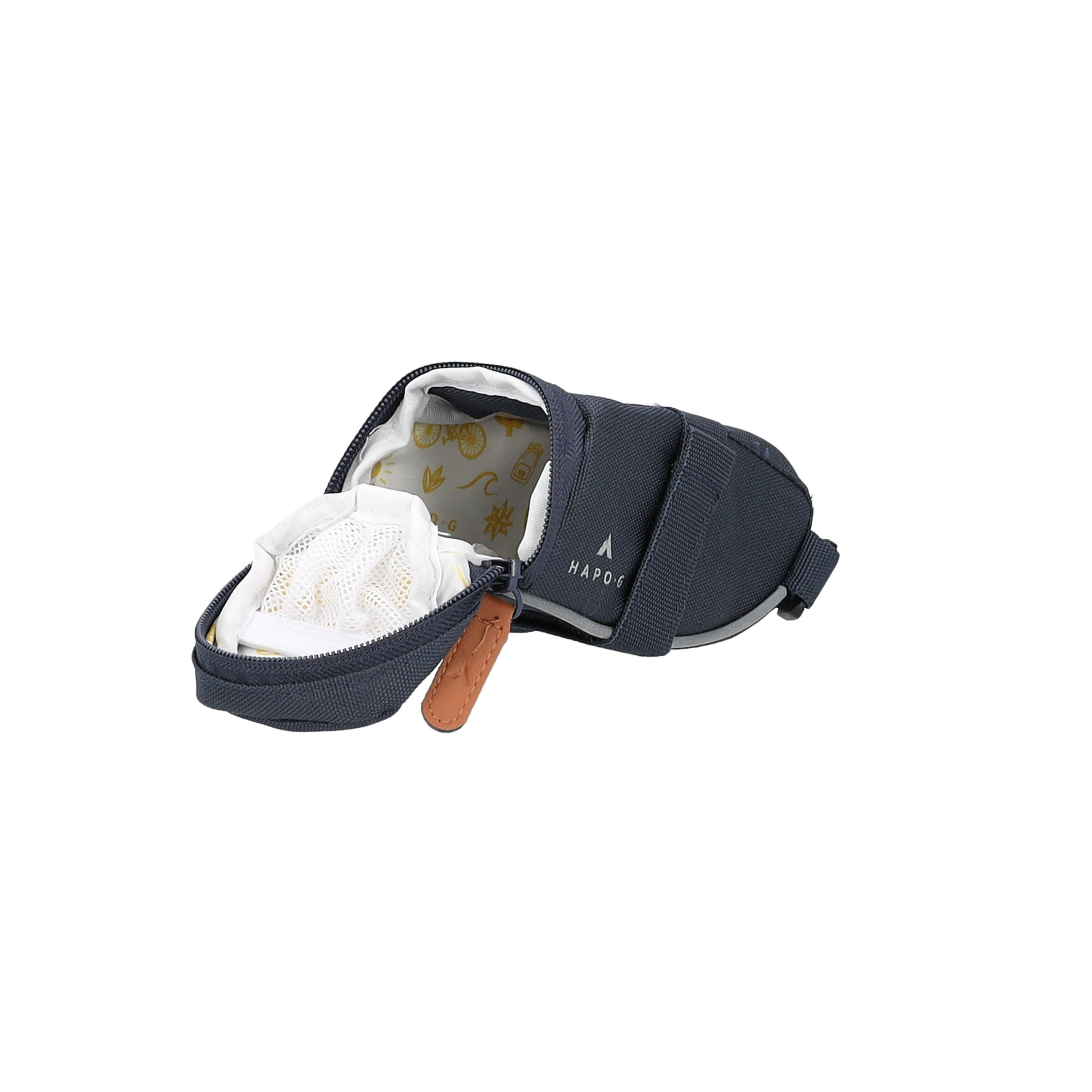 Hapo-G - Sacoche de Selle vélo - Capacité de 0,7L - Kaki - 16 x 6,5 x 7,5 cm - Accessoire vélo électrique (VAE), VTT, VTC, Ville