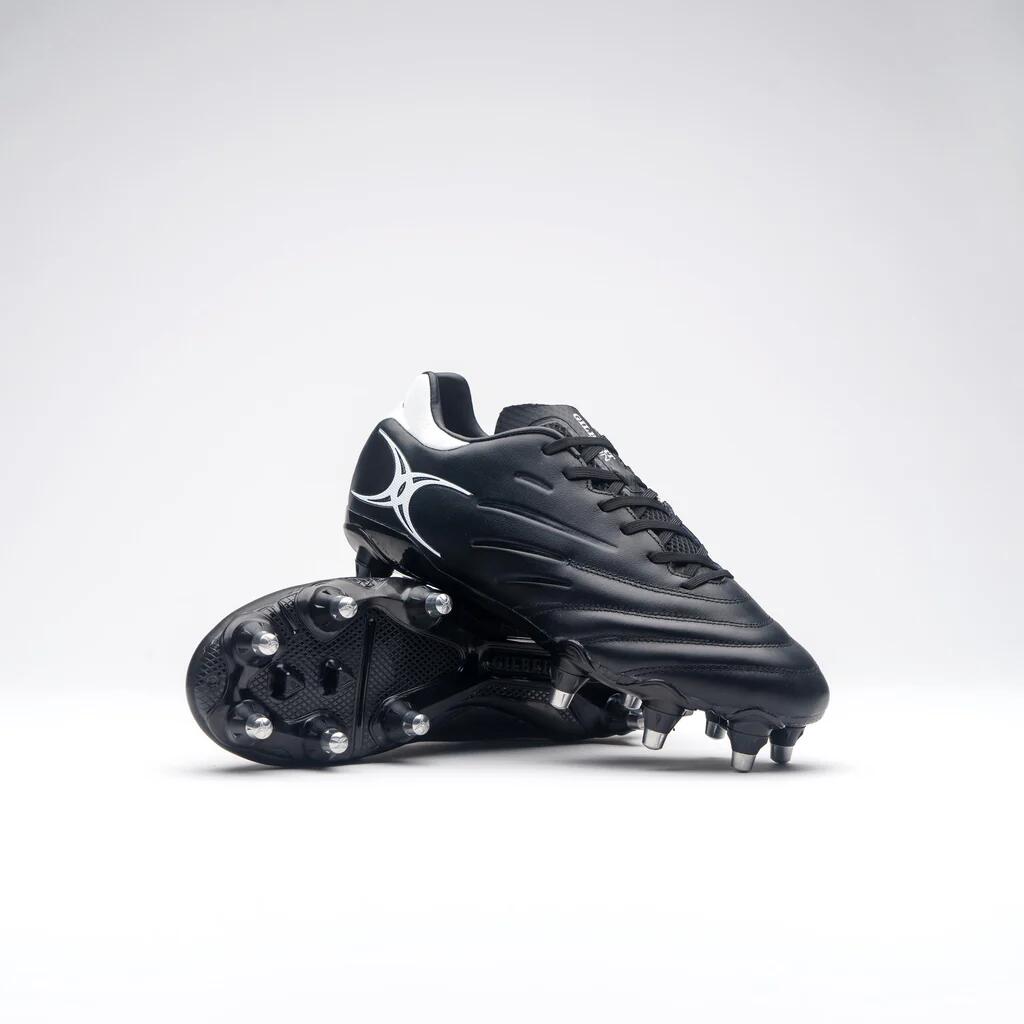 Gilbert - Chaussures De Rugby Gilbert Icon À 8 Crampons En Aluminium - Chaussures À Crampons - Blanc|noir - Decathlon