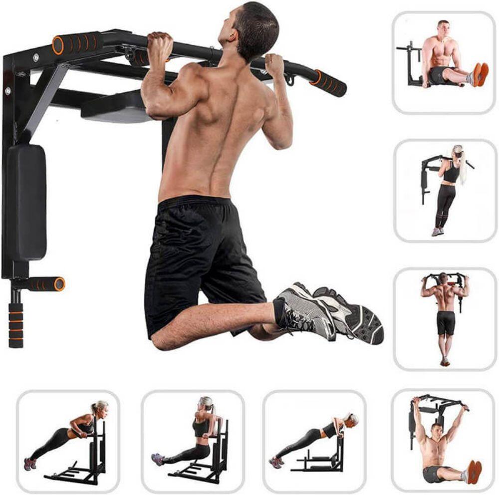 Barra Dominadas Pared Entrenamiento Múltiple Fitness Carga Máxima 200 kg 3/3