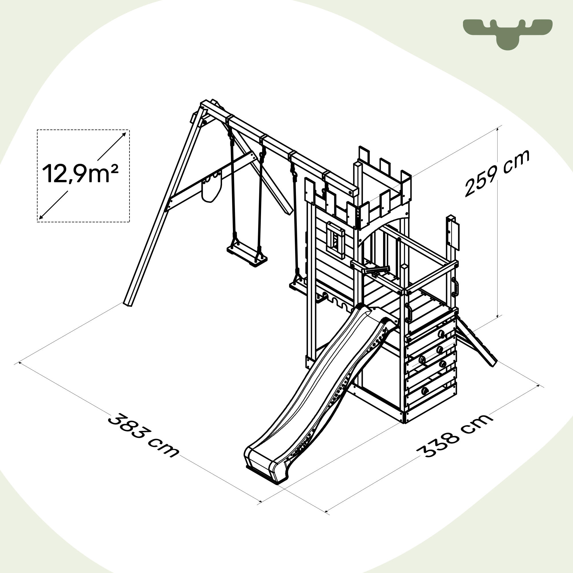 Parque infantil BoldBaron Boost XXL con SuperSwing 5/7