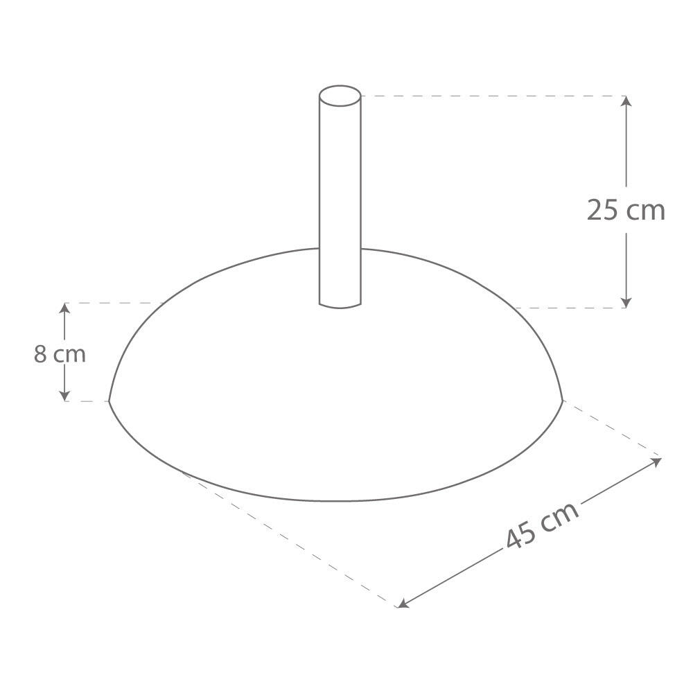 Support de parasol circulaire en ciment Aktive Garden 4/5