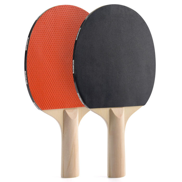 Baseline Table Tennis Ping Pong Set with 2 Bats, 3 Balls And Net, Black/Red 2/6