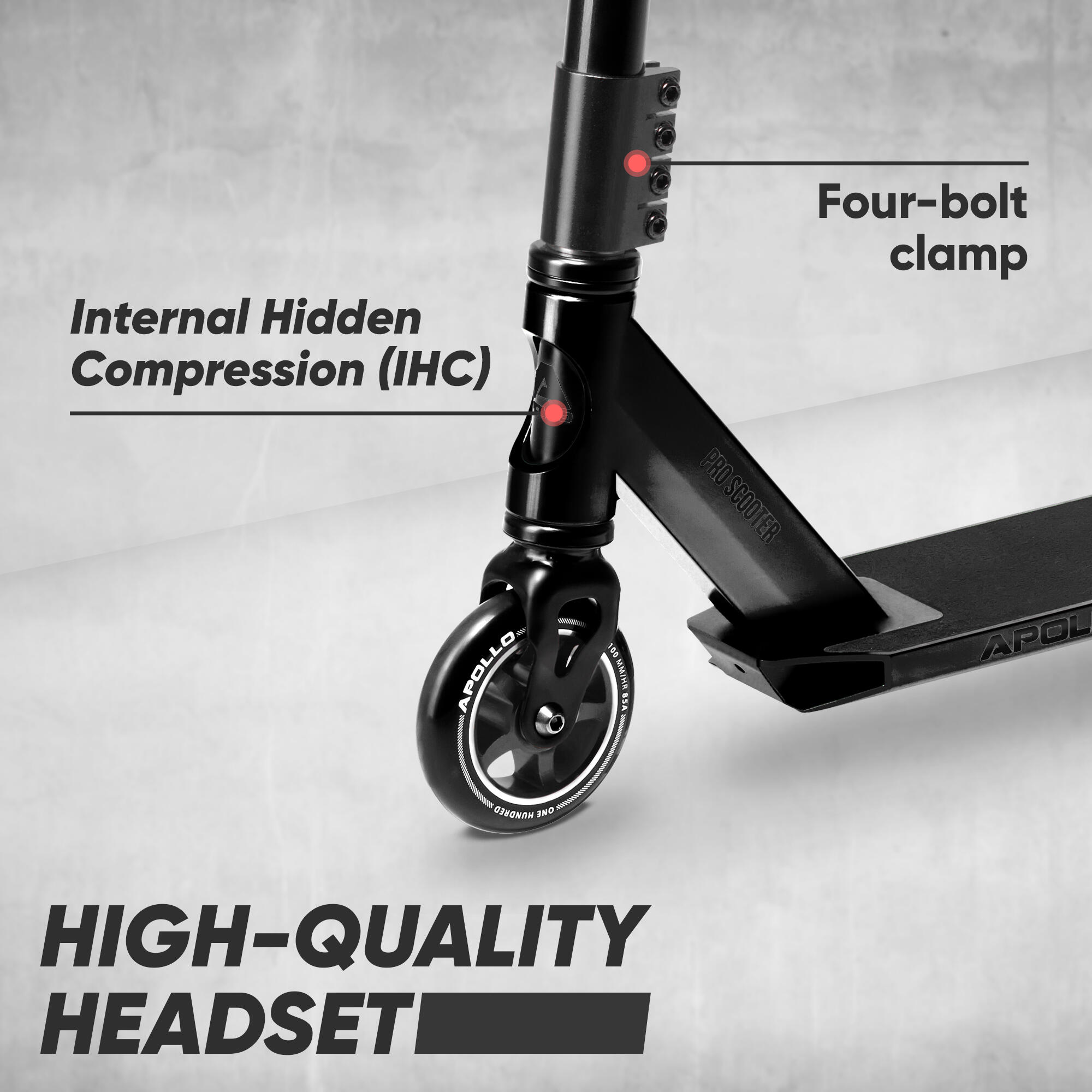 Stuntstep 'Star Pro' Hoogwaardige geanodiseerde pro stuntstep 4/6