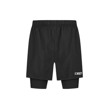 Damskie sportowe spodenki kompresyjne 2w1 CORE Run do biegania CEP