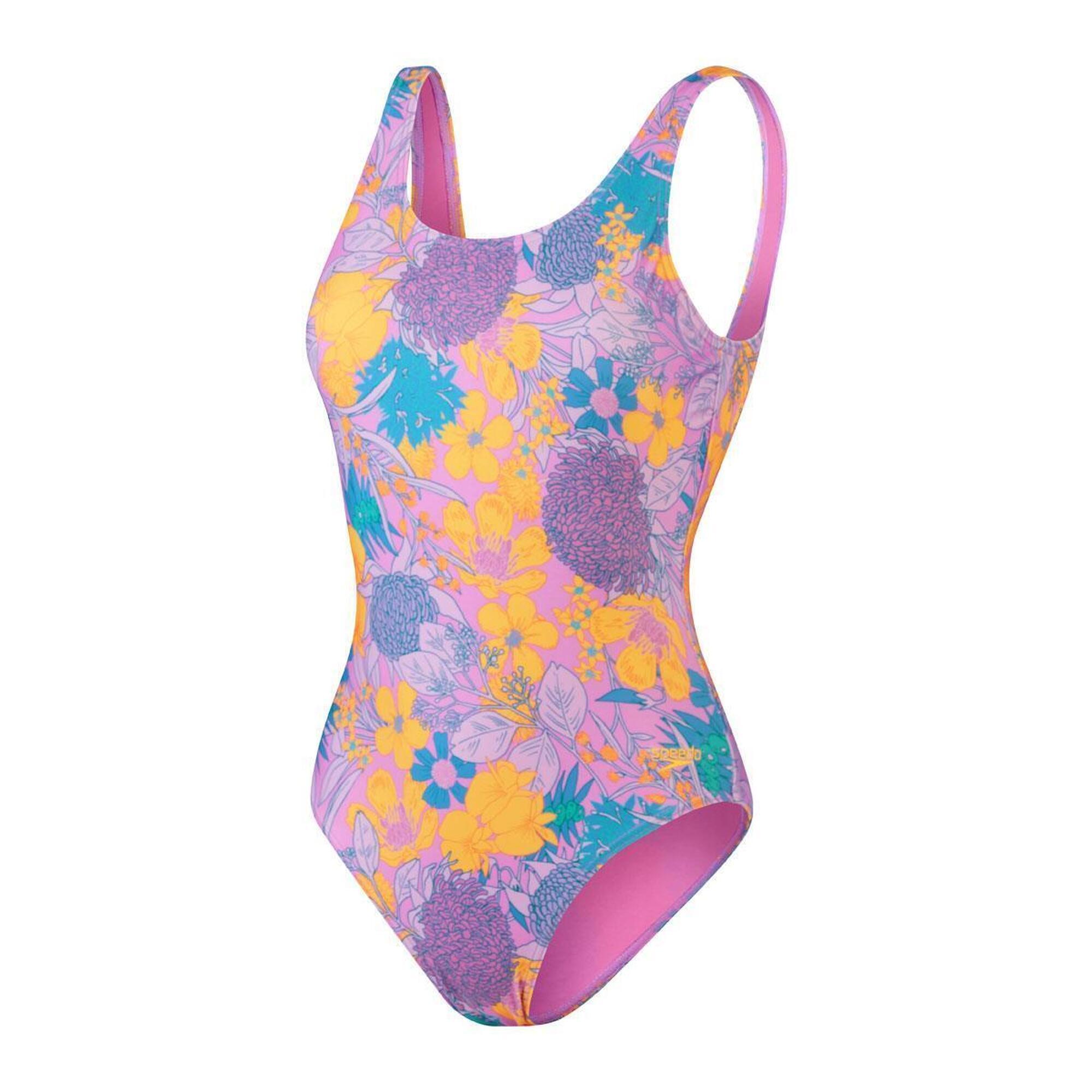 Strój Kąpielowy Speedo U-back – Fioletowy/żółty – Rozmiar 34