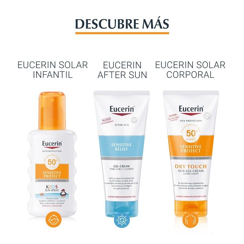 Eucerin Solar Facial Gel-Crema Sin Brillos Color Tono Medio FPS 50+ 50ml 3/7