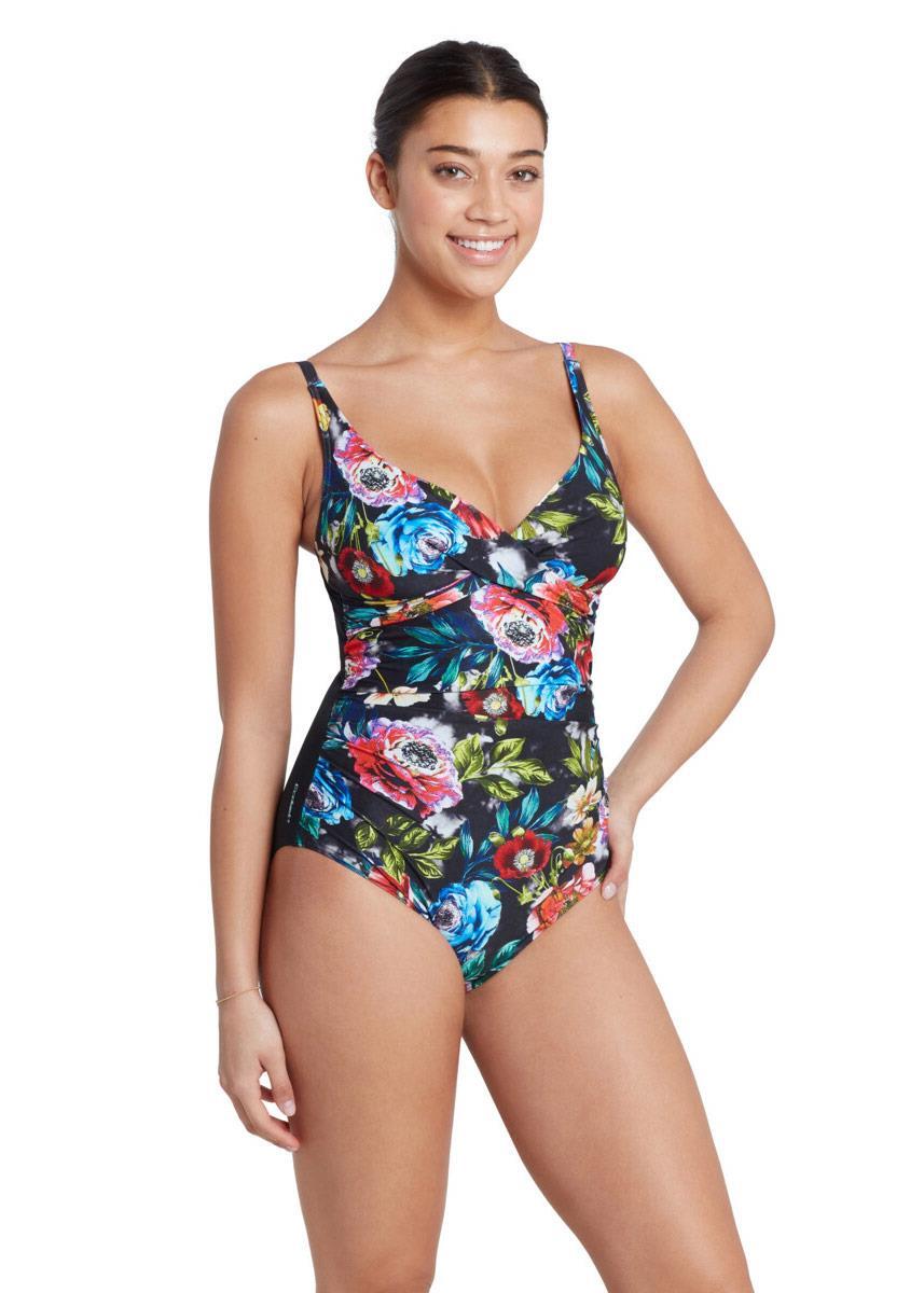 Maillot de bain Speedo Placement Digital Turnback - Rouge/Vert - Taille 42 5/6