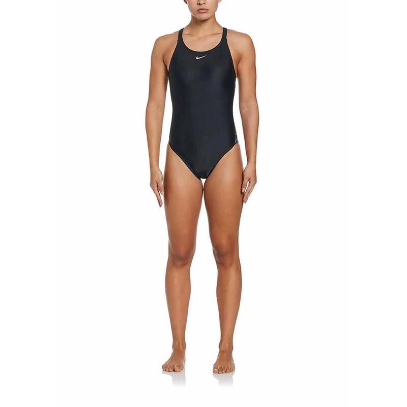 Maillot de bain une pièce Nike Fusion Logo Tape Fastback - Noir - Taille XS