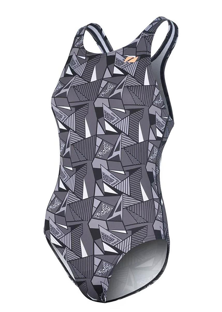 Zone3 Maillot de bain de plage classique Renew pour femme - Noir/Gris 3/6