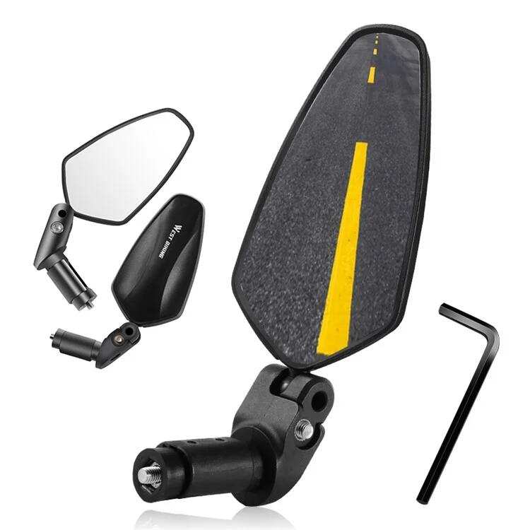 Oglindă retrovizoare biciclete rotativă 360° lentilă incasabilă negru