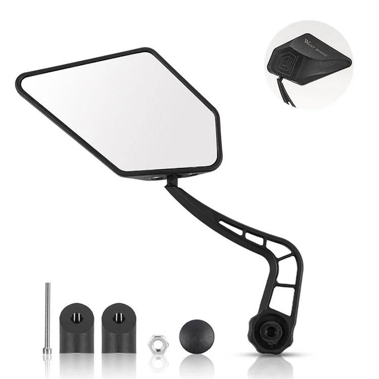 Espelho retrovisor de guidão hd giratório 360 graus para bicicleta – esquerda