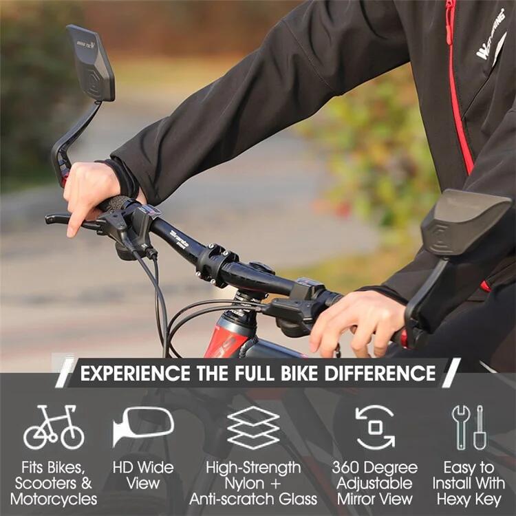 360 Graden Draaibare HD Stuurspiegel voor Fiets - Links