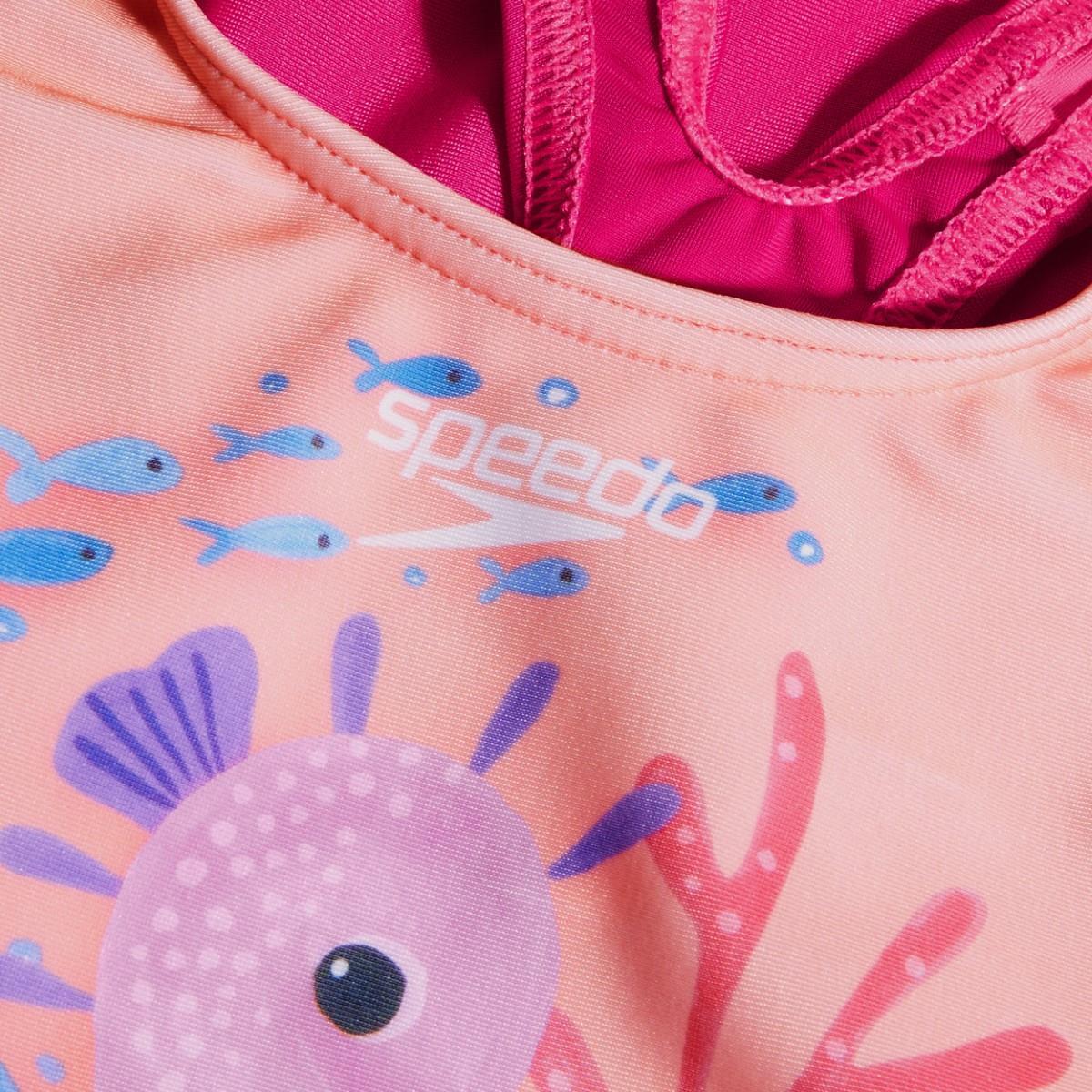 Maillot de bain Speedo à imprimé numérique pour fille - Rose - Taille 9-12 mois 4/5