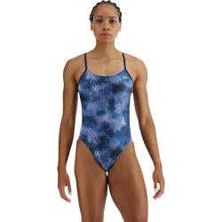 Maillot de bain TYR Starhex à découpes - Bleu glacier - Taille 38