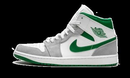 Zapatillas - lifestyle - air jordan 1 mid se - blanco/gris/verde