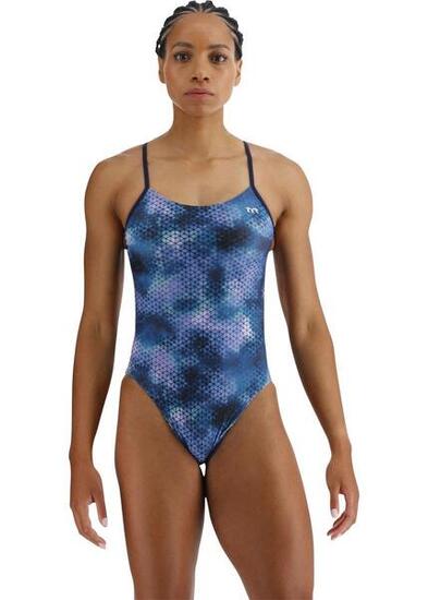 Maillot de bain TYR Starhex CutoutFit - Bleu Glacier - Taille 38