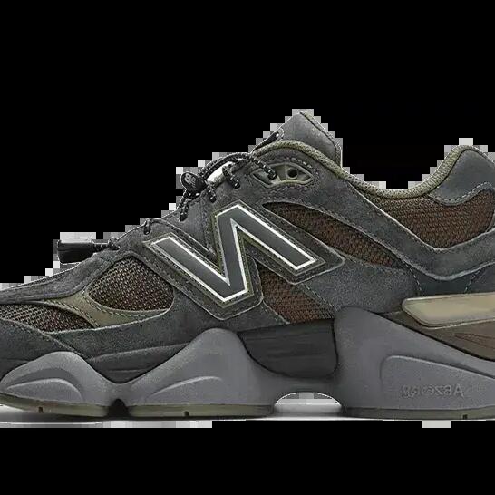 Men - Running - Shoes - Lightweight, breathable - 9060 - Blacktop/Dark Moss