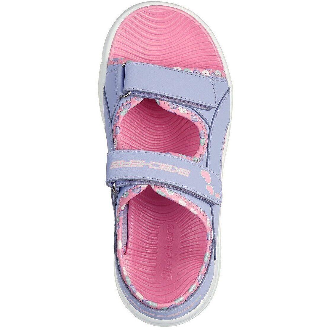 Sandalias Skechers Flex Splash - Heart, Púrpura, Niños 2/5