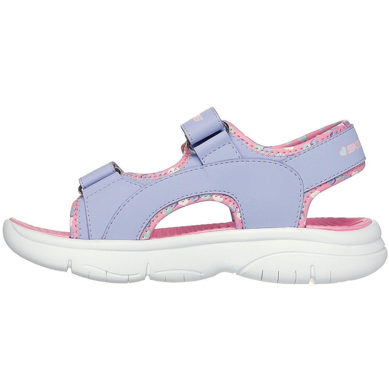 Sandalias Skechers Flex Splash - Heart, Púrpura, Niños 5/5