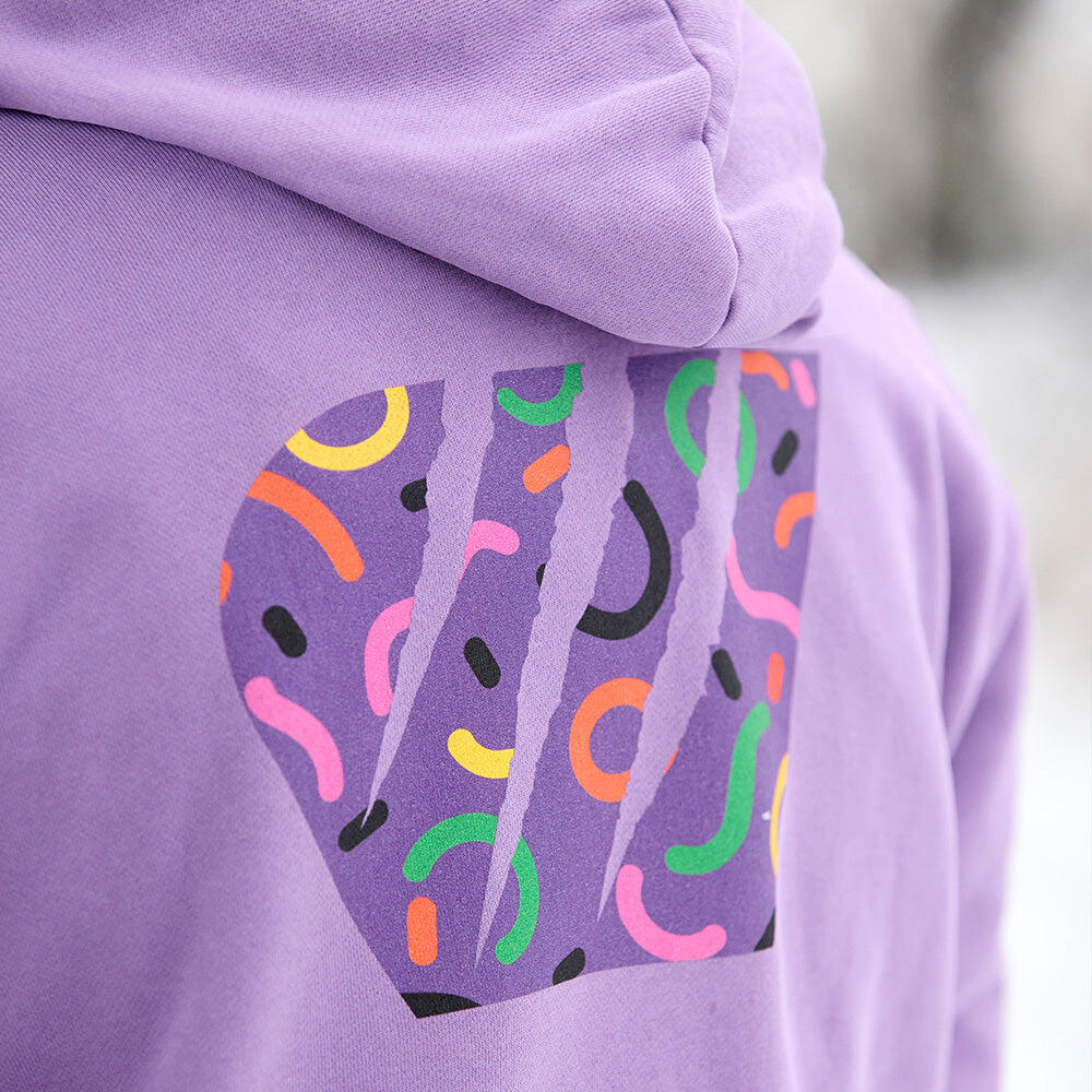 Hoodie coton bio - Mauve 2/3