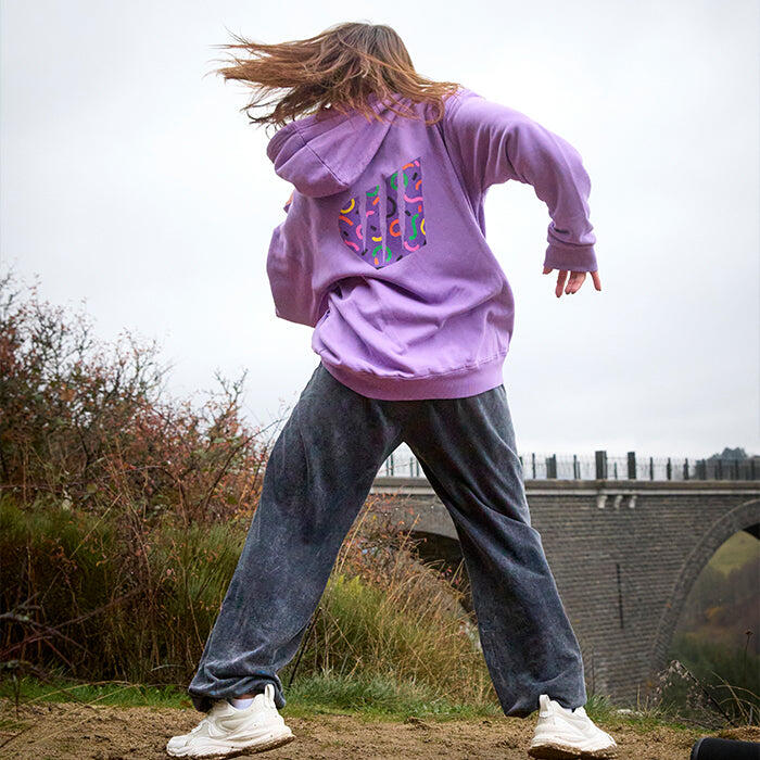 Hoodie coton bio - Mauve 3/3