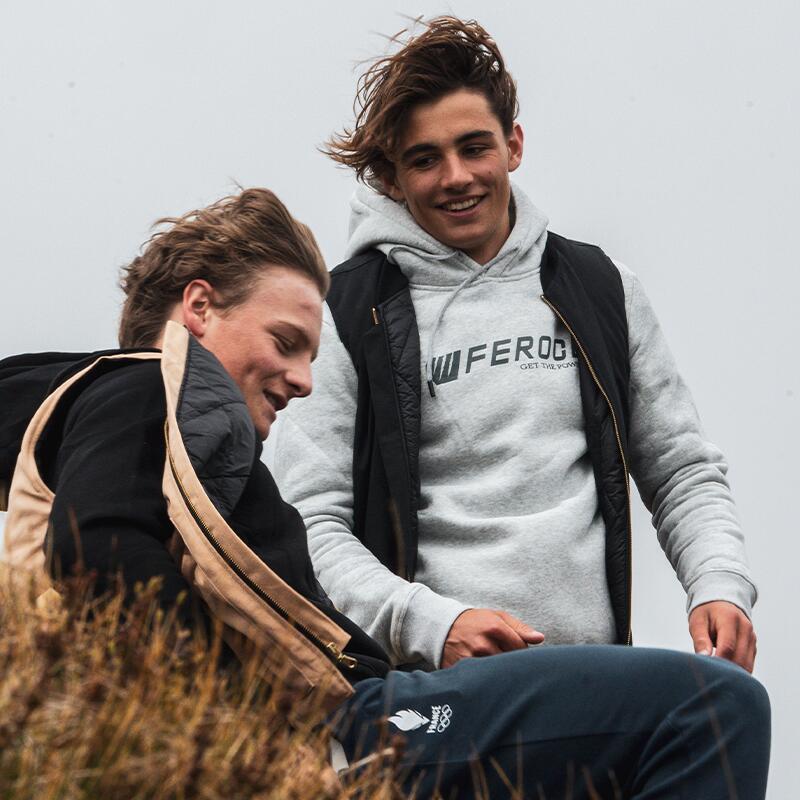 Sudadera con Capucha Hoodie – Gris 3/4