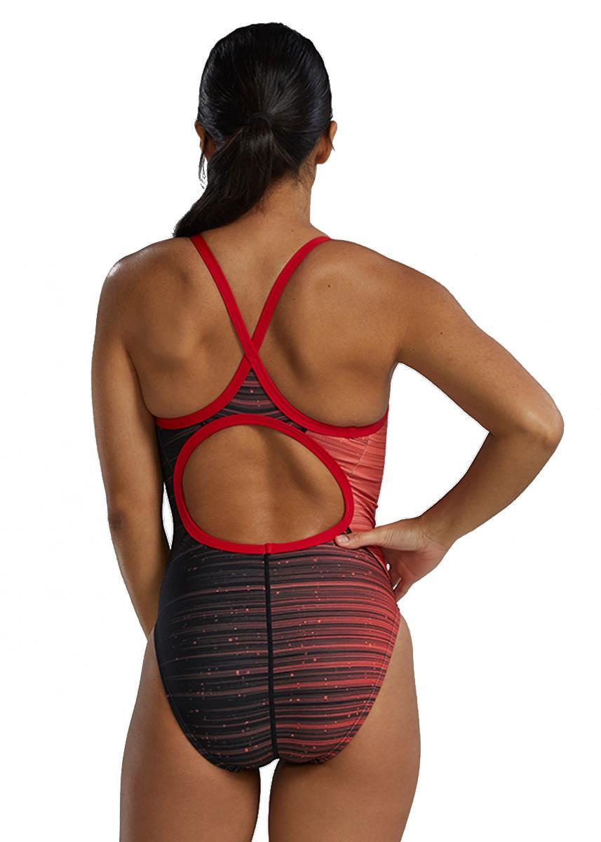 Maiô TYR DiamondFit Durafast Elite Speedwarp - Vermelho - Tamanho 30 2/6