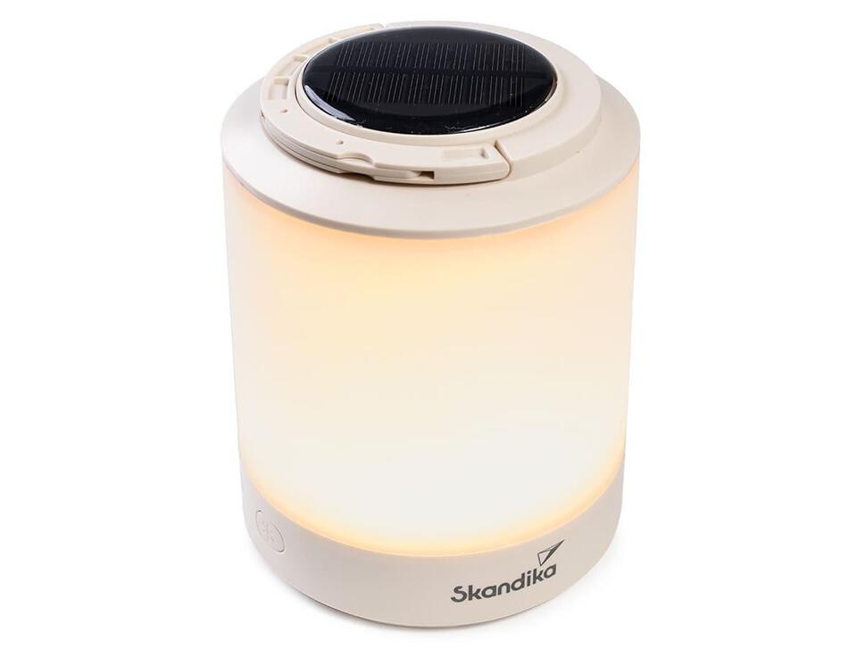 Lampka lampa kempingowa turystyczna Nordsol, 7 kolorów, powerbank, panel solarny