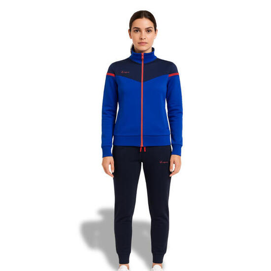 Ensemble de sport complet femme BRONZE bleu-fuchsia, petites tailles